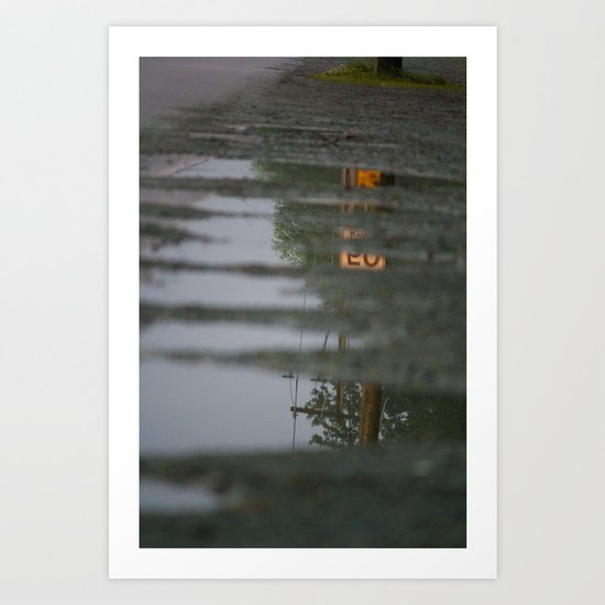 Reflections of speeding Art Print