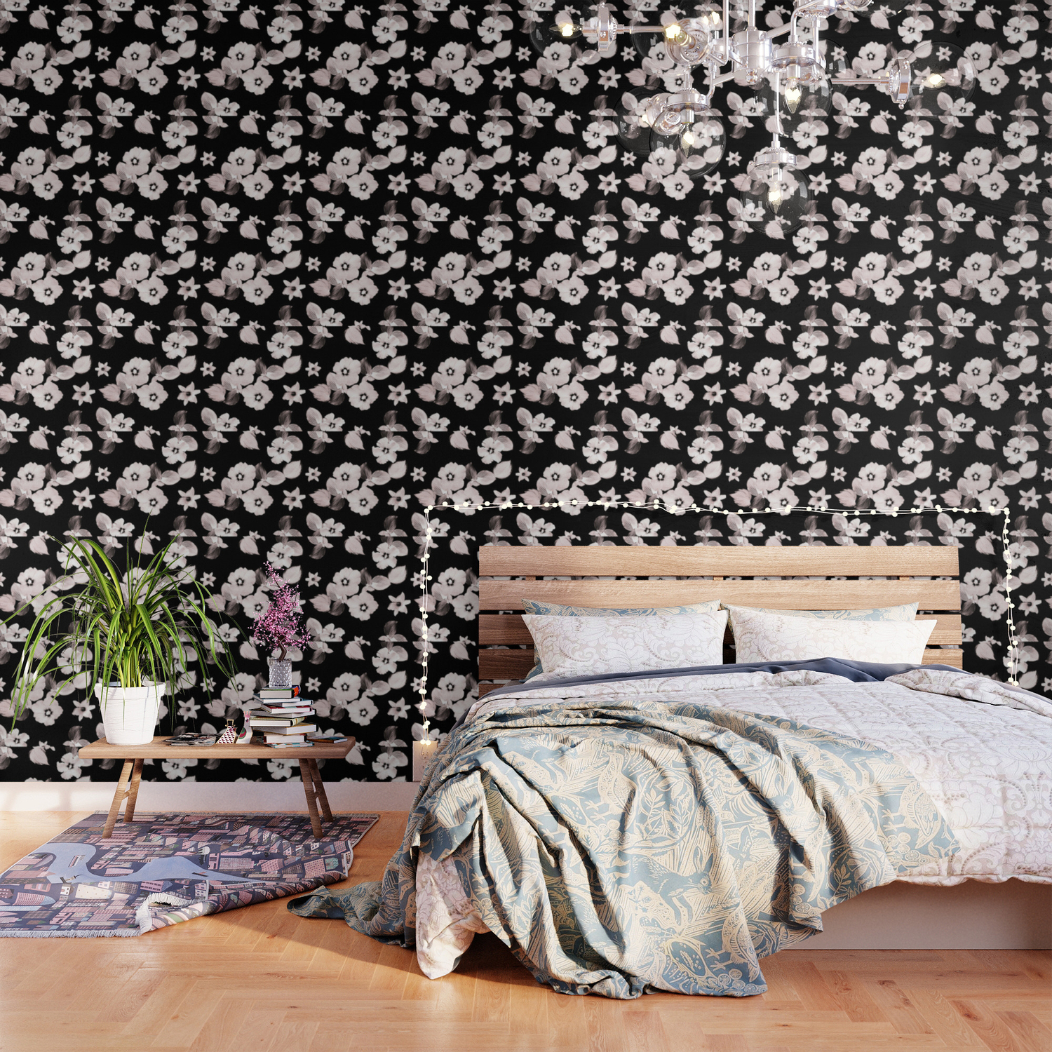 Rose Blush Floral Dream 1 Flower Pattern Decor Art Society6