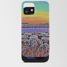 A Psychedelic And Colorful Sunset On White Rocks In Naples (Italy)  iPhone Card Case