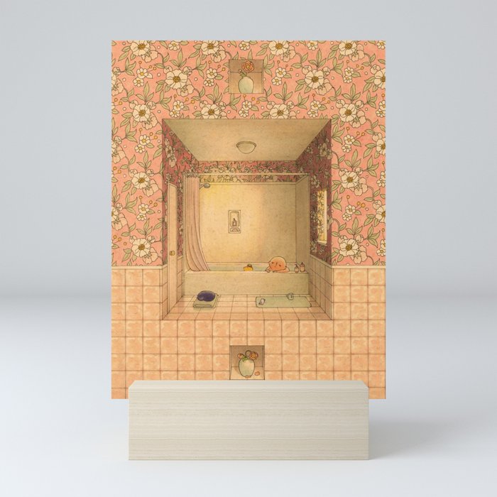 Bath in Pink Mini Art Print