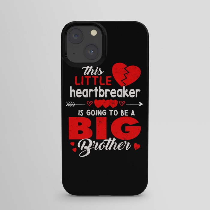 Brother Baby Reveal Hearts Day Valentines Day iPhone Case