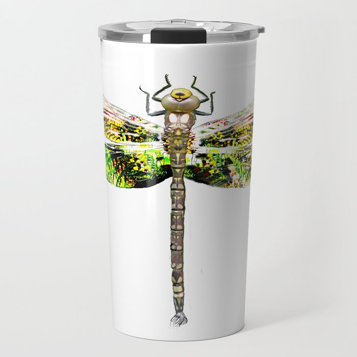 Dragonfly illustrated flying insect Travel Mug
