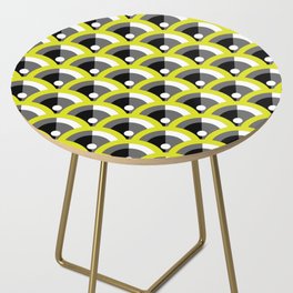 Lime Gray Black White Scallop Polka Dot Pattern Pairs Coloro 2022 Popular Color Light 050-83-41 Side Table