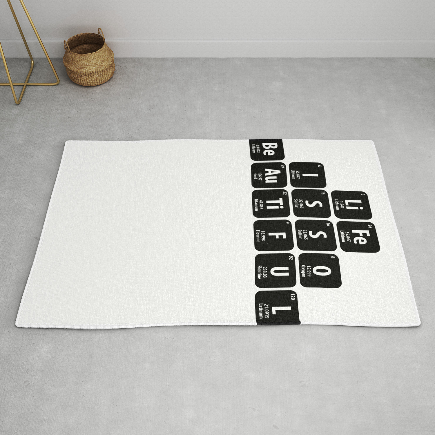 Science Periodic Table Element Life Gift Rug By Mrniceguy83