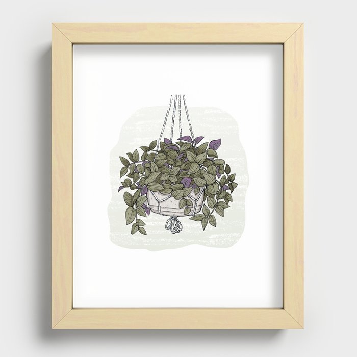 Baby Bunny Bellies Plant Recessed Framed Print