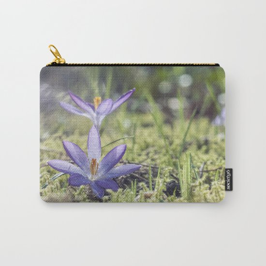 Queen and King - Crocus in a meadow - Spring Carry-All Pouch