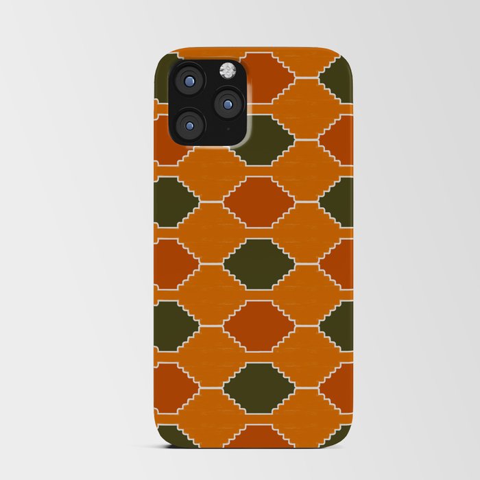 Autumn Pumkinspice Afternoons - Abstract Southwestern Pattern iPhone Card Case