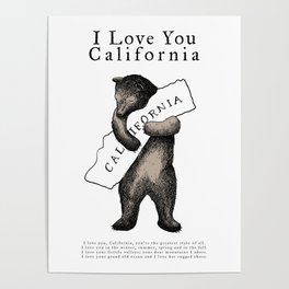 i love you california Poster