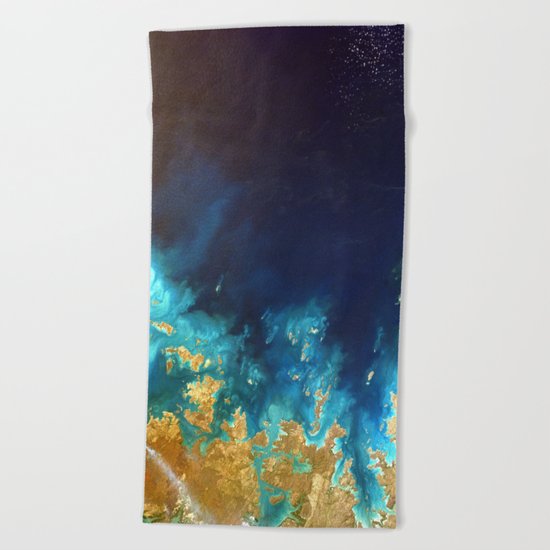 Ocean from above Beach Towel