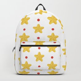 Christmas Pattern Yellow Golden Star Backpack