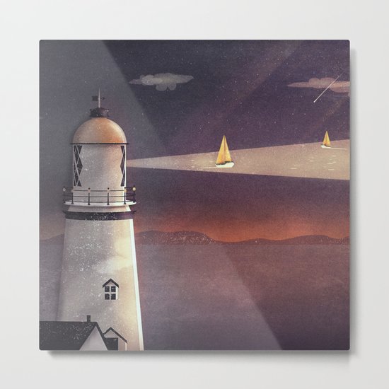 Sea of Light Metal Print
