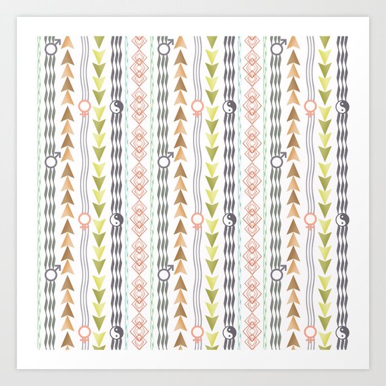 Abstract ethnic pattern. Art Print