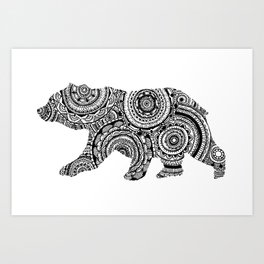 Mandala Bear Art Print