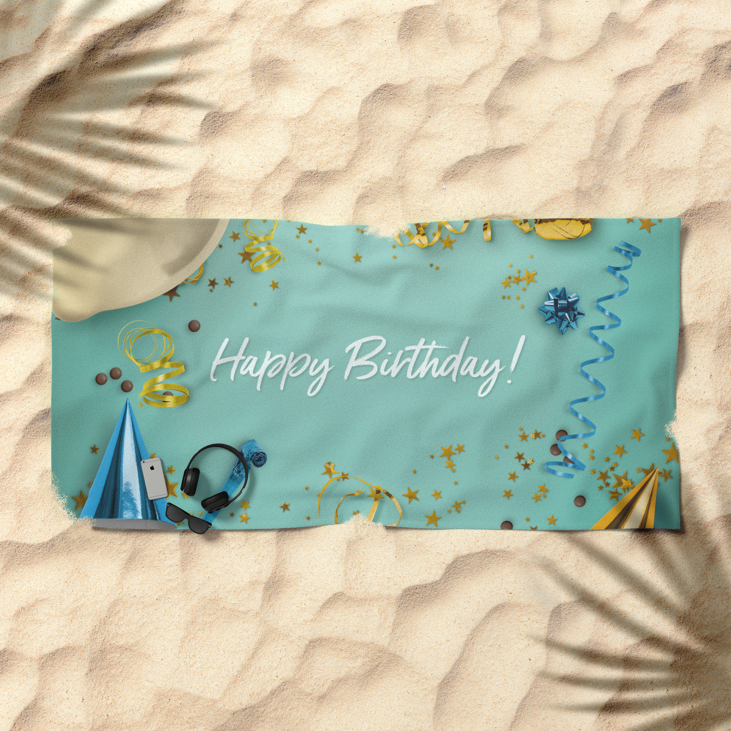 Happy Birthday Party Scene Layflat Beach Towel By Sharonmau Society6