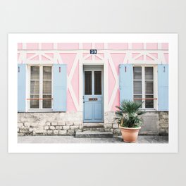 Paris III [ France ] Pink house in Cremieux street⎪Colorful travel photography Poster Art Print