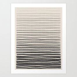 Black Horizontal Lines Art Print