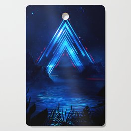 Neon landscape: Blue Triangle Cutting Board