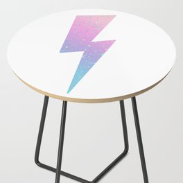 color splash lightning bolt Side Table