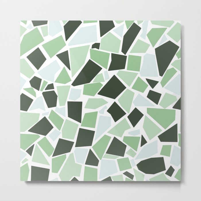 Mosaic art 1 green Metal Print