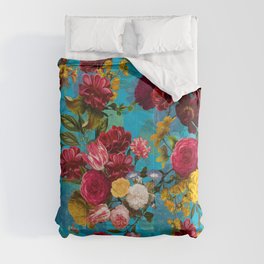 Vintage & Shabby Chic - Midnight Botanical Flower Tropical Garden Comforter