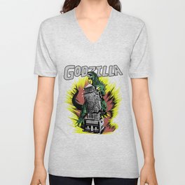 Godzilla War III V Neck T Shirt