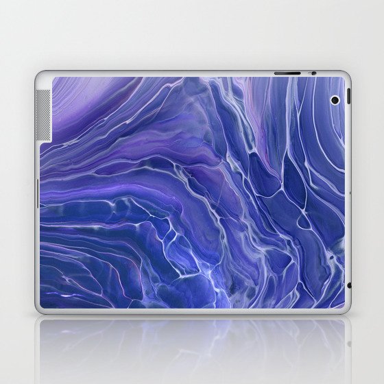 Lavender Blue Marble Abstraction Laptop & iPad Skin
