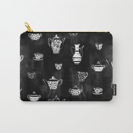 Black and White Tea Party Carry-All Pouch