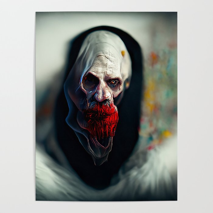 Scary ghost face #8 | AI fantasy art Poster