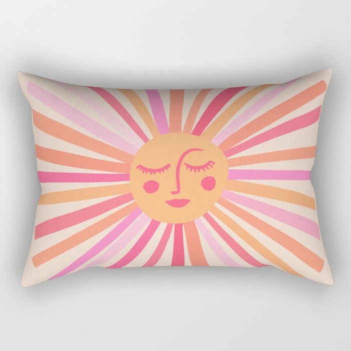Sunshine – Pink Rectangular Pillow