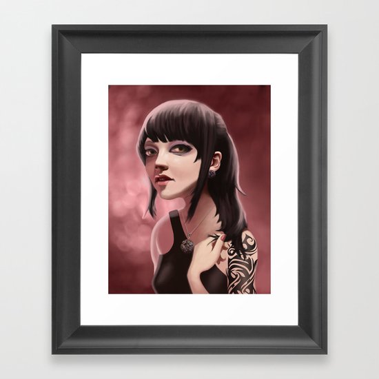 Pink Klockwerks Maiden Framed Art Print