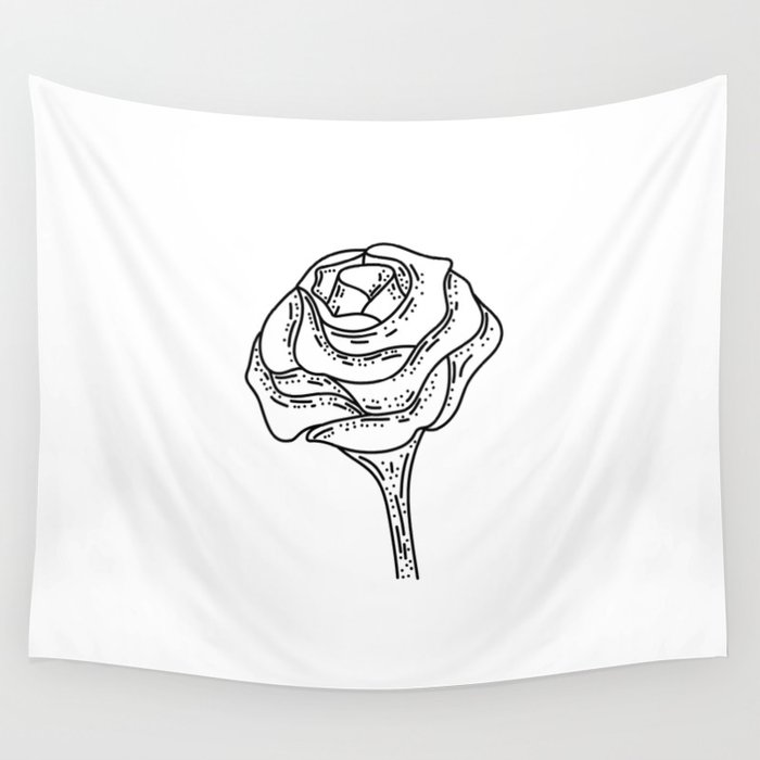 Beautiful rose flower Wall Tapestry