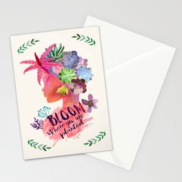 Bloom where you are planted Stationery Card