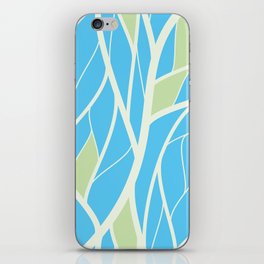 Breezy Leaves With White Stems iPhone Skin