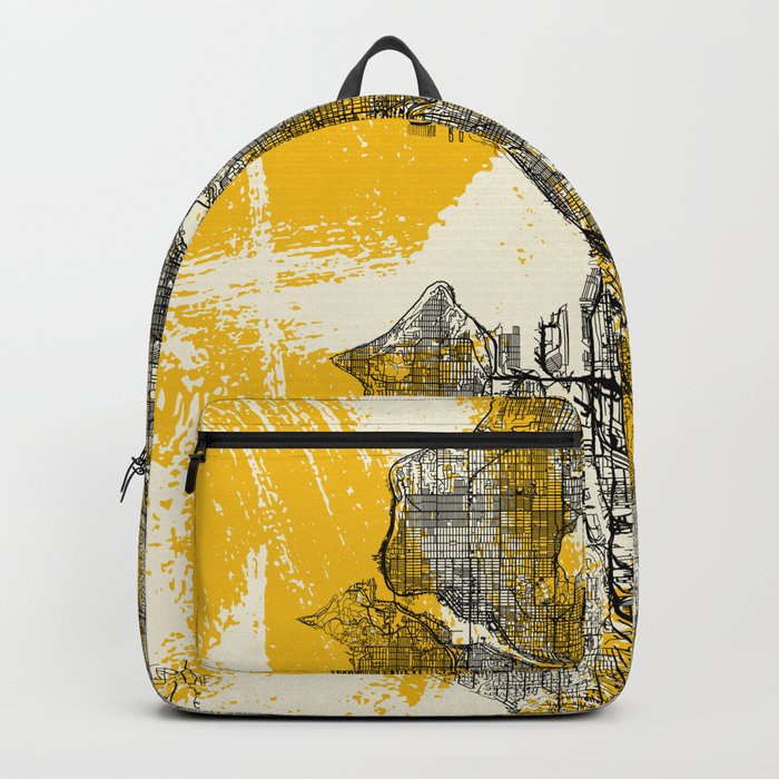 Seattle USA Map Poster - City Map Illustration - Aesthetic Backpack