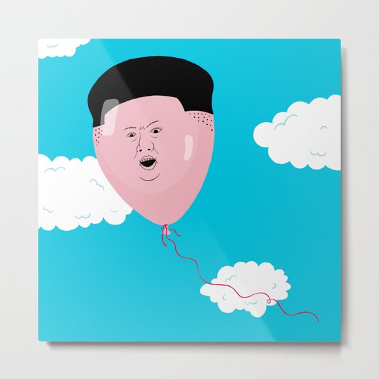 Kim Jong-Ball-Un Metal Print