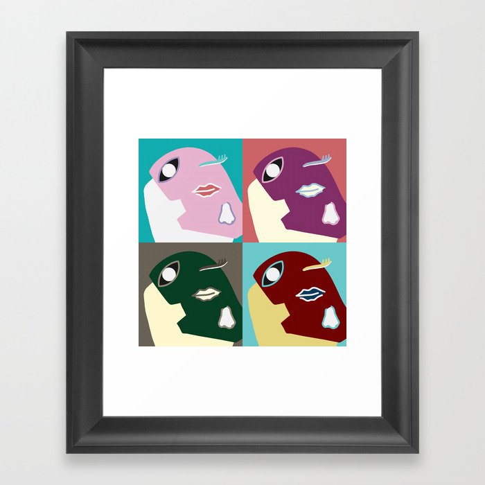 When I'm lost in thought patchwork 4 Framed Art Print