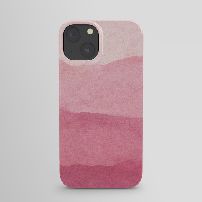 Ombre Waves in Pink iPhone Case