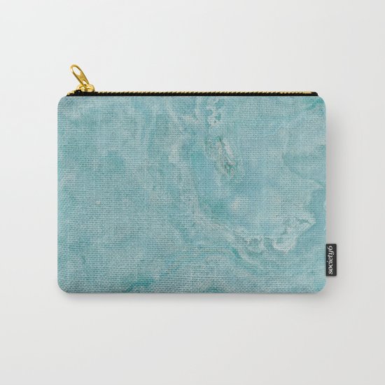 Turquoise marble Carry-All Pouch