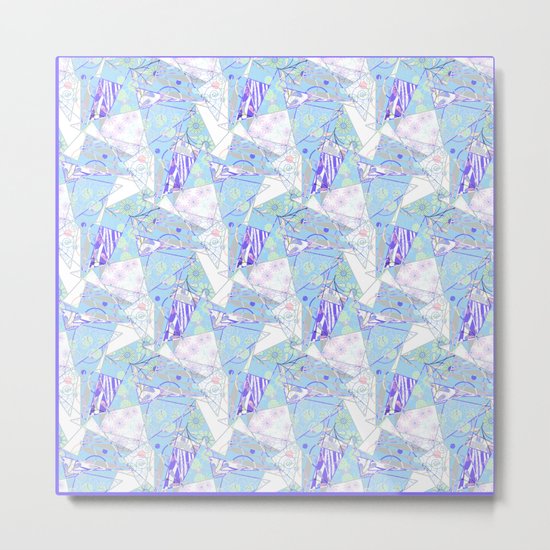 Abstract, floral, geometric pattern. Metal Print