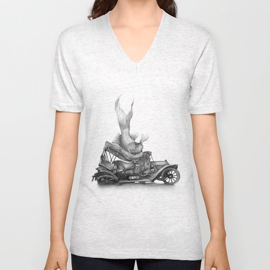 In which a goldfish spoils an outing Unisex V-Neck