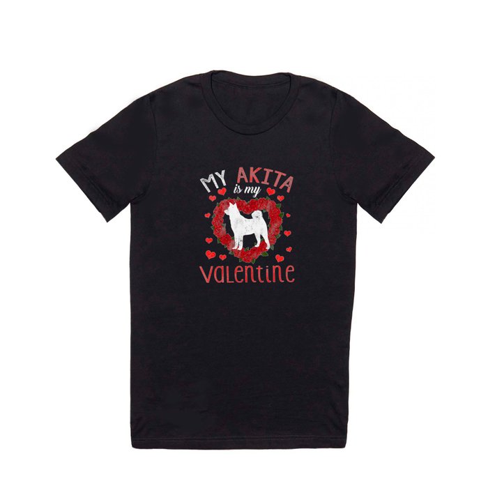 Dog Animal Hearts Day Akita Is My Valentines Day T Shirt