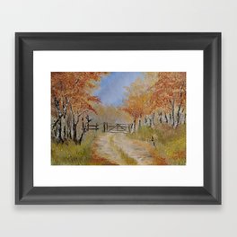 Country lane Framed Art Print