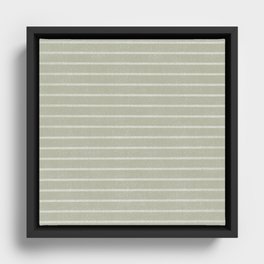 Classic Stripe (Sage Green) Framed Canvas
