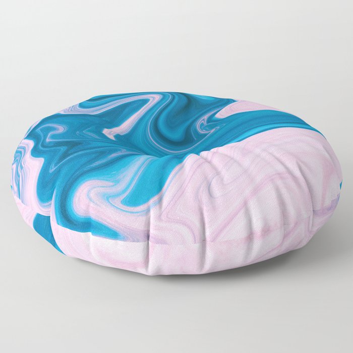 Wavy Pink & Blue (Color) Floor Pillow