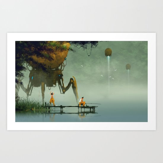 preparing to take off Art Print