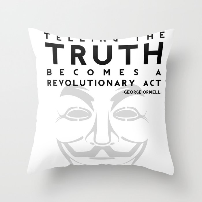 Truth Revolution - V for Vendetta Throw Pillow