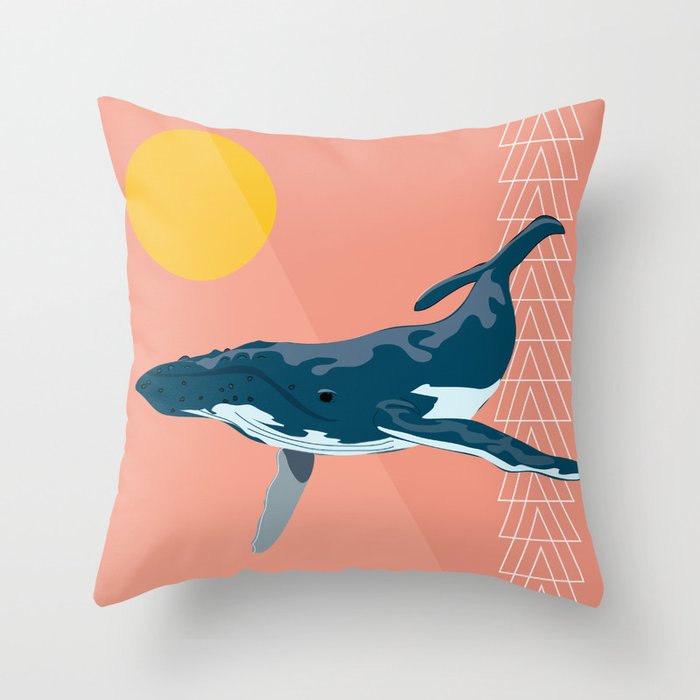whale throw pillow