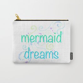 Mermaid Dreams with Swirly Bubbles Carry-All Pouch