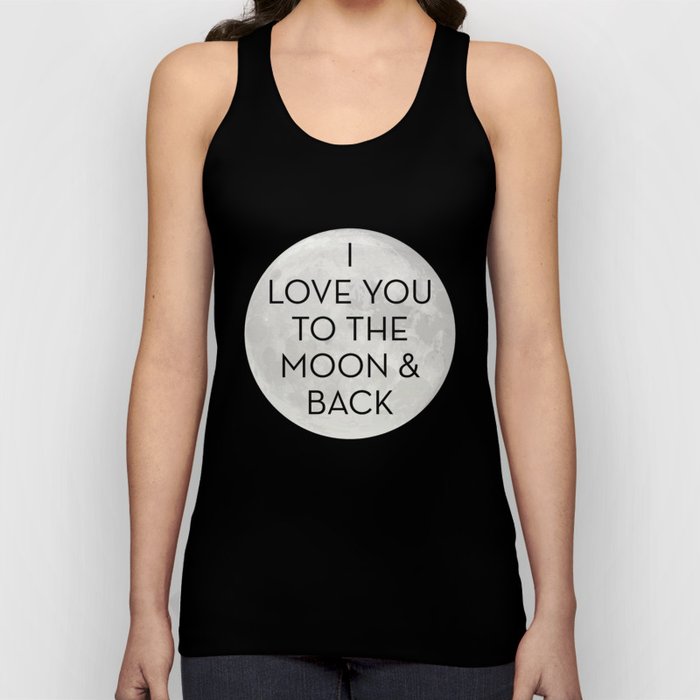 Love You to the Moon and Back - Navy Blue Tank Top