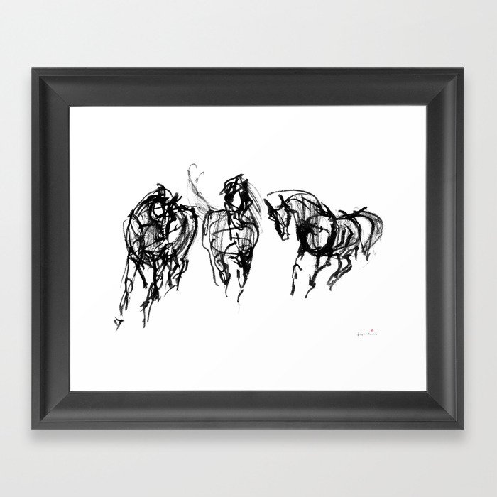 Horses (Trio) Framed Art Print